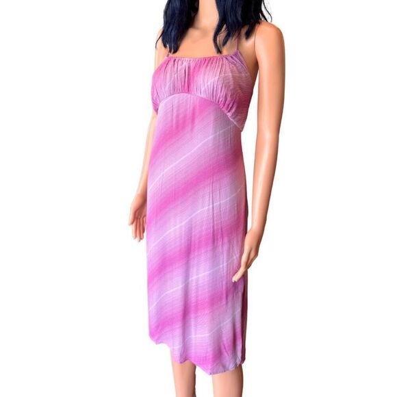 NWT BP. Pink Striped Summer Midi Dress - Picture 4 of 6